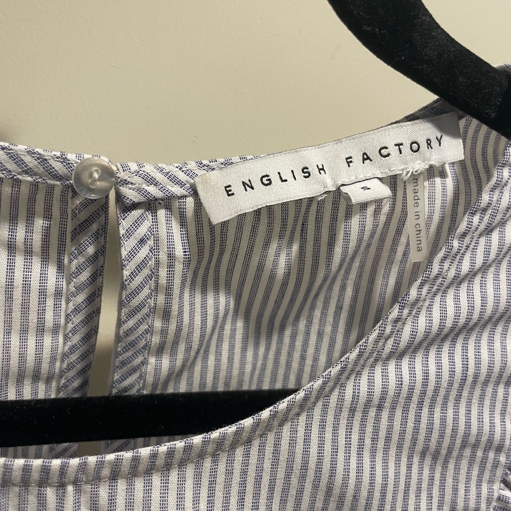 English Factory Stripe Ruffle Top - Picture 6 of 8